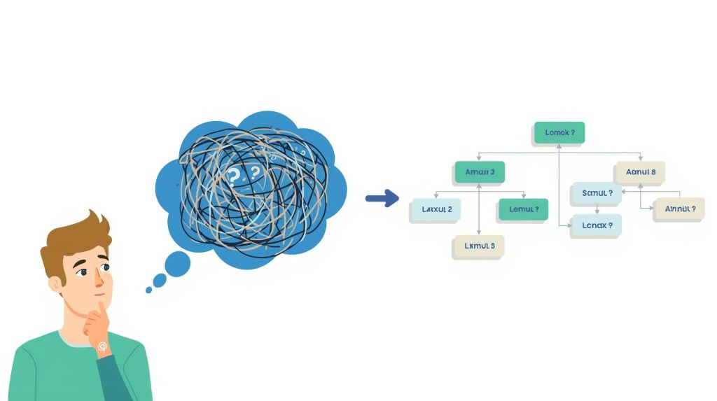 ภาพเปรียบเทียบการใช้ AI ช่วยเปลี่ยนความคิดที่ซับซ้อนให้กลายเป็นผังงาน Flowchart และรหัสลำลอง Pseudocode สำหรับการสอนวิทยาการคำนวณ